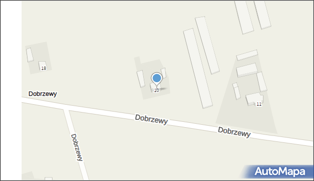 Dobrzewy, Dobrzewy, 10, mapa Dobrzewy