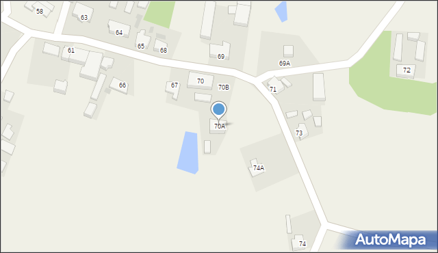 Dobrzyca, Dobrzyca, 70A, mapa Dobrzyca