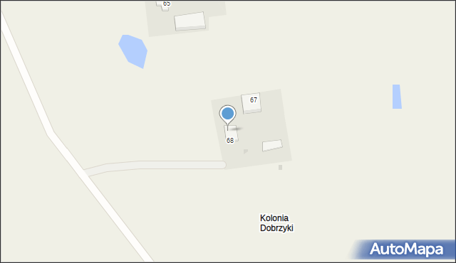 Dobrzyki, Dobrzyki, 68A, mapa Dobrzyki