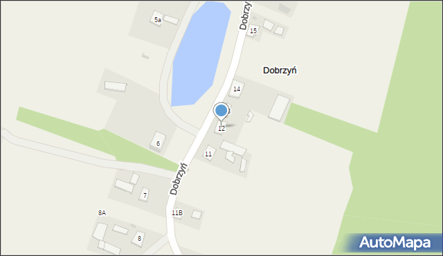 Dobrzyń, Dobrzyń, 12, mapa Dobrzyń