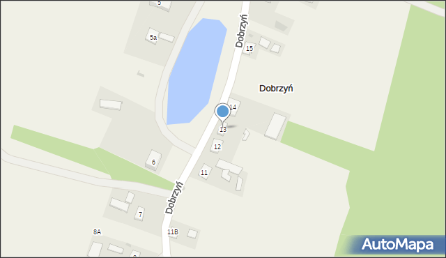 Dobrzyń, Dobrzyń, 13, mapa Dobrzyń