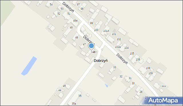 Dobrzyń, Dobrzyń, 46a, mapa Dobrzyń