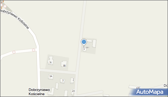 Dobrzyniewo Kościelne, Dobrzyniewo Kościelne, 1, mapa Dobrzyniewo Kościelne