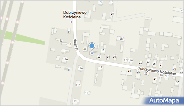 Dobrzyniewo Kościelne, Dobrzyniewo Kościelne, 10, mapa Dobrzyniewo Kościelne