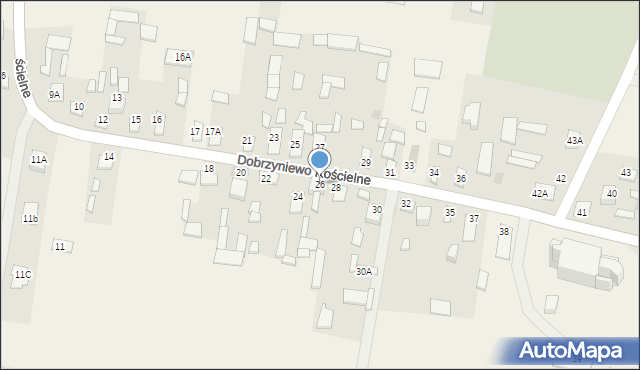 Dobrzyniewo Kościelne, Dobrzyniewo Kościelne, 26, mapa Dobrzyniewo Kościelne