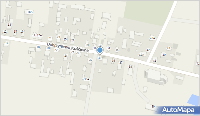 Dobrzyniewo Kościelne, Dobrzyniewo Kościelne, 32, mapa Dobrzyniewo Kościelne