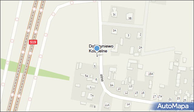 Dobrzyniewo Kościelne, Dobrzyniewo Kościelne, 4, mapa Dobrzyniewo Kościelne