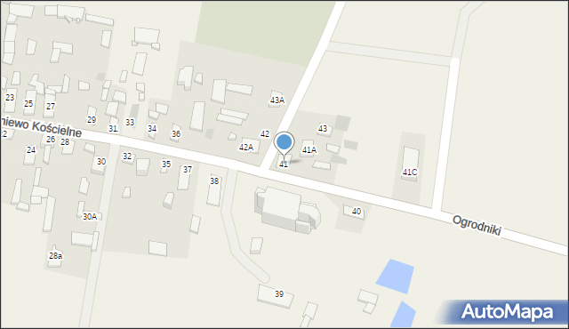 Dobrzyniewo Kościelne, Dobrzyniewo Kościelne, 41, mapa Dobrzyniewo Kościelne