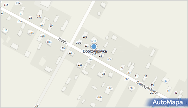 Dobrzyniówka, Dobrzyniówka, 21a, mapa Dobrzyniówka