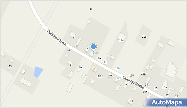 Dobrzyniówka, Dobrzyniówka, 9, mapa Dobrzyniówka