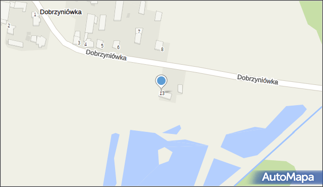 Dobrzyniówka, Dobrzyniówka, 13, mapa Dobrzyniówka