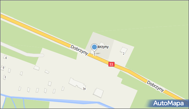 Dobrzyny, Dobrzyny, 1, mapa Dobrzyny