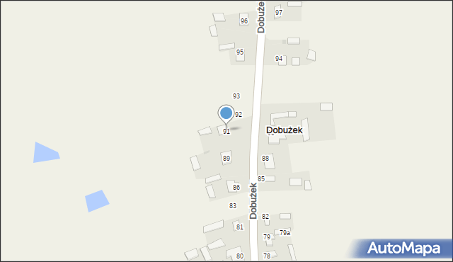 Dobużek, Dobużek, 91, mapa Dobużek