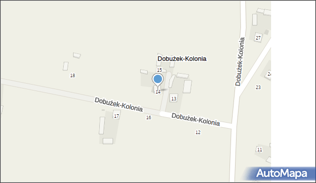 Dobużek-Kolonia, Dobużek-Kolonia, 14, mapa Dobużek-Kolonia