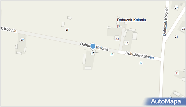 Dobużek-Kolonia, Dobużek-Kolonia, 17, mapa Dobużek-Kolonia