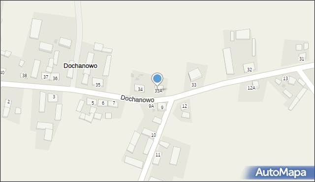 Dochanowo, Dochanowo, 33A, mapa Dochanowo