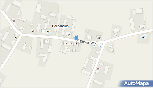 Dochanowo, Dochanowo, 7, mapa Dochanowo