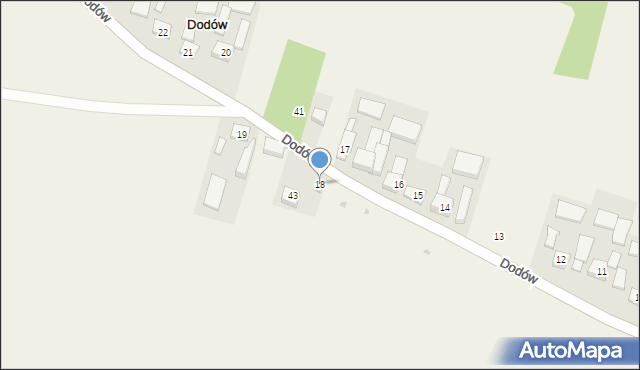 Dodów, Dodów, 18, mapa Dodów