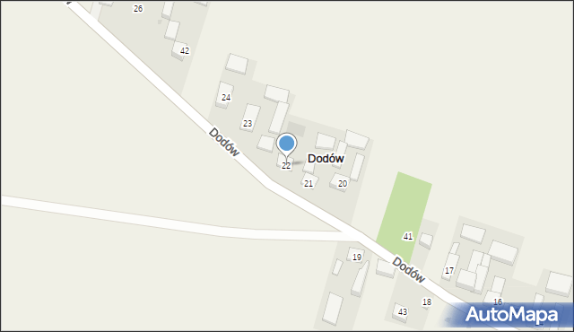 Dodów, Dodów, 22, mapa Dodów