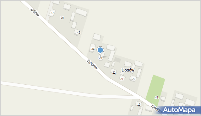 Dodów, Dodów, 23, mapa Dodów