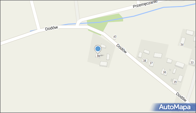 Dodów, Dodów, 39, mapa Dodów