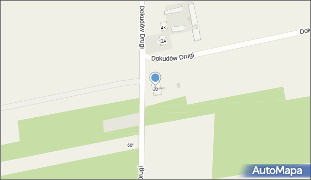 Dokudów Drugi, Dokudów Drugi, 20, mapa Dokudów Drugi