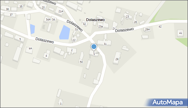 Dolaszewo, Dolaszewo, 1, mapa Dolaszewo