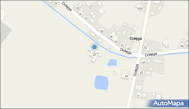 Dołęga, Dołęga, 23, mapa Dołęga