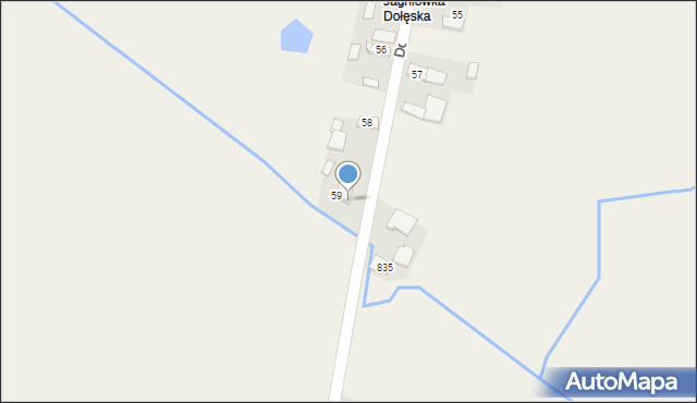 Dołęga, Dołęga, 60, mapa Dołęga