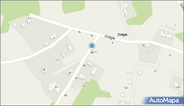 Dołgie, Dołgie, 8A, mapa Dołgie