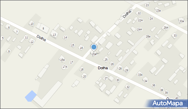 Dołha, Dołha, 21a, mapa Dołha