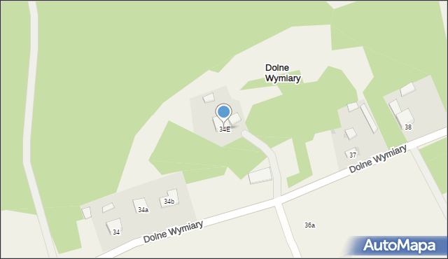 Dolne Wymiary, Dolne Wymiary, 34E, mapa Dolne Wymiary