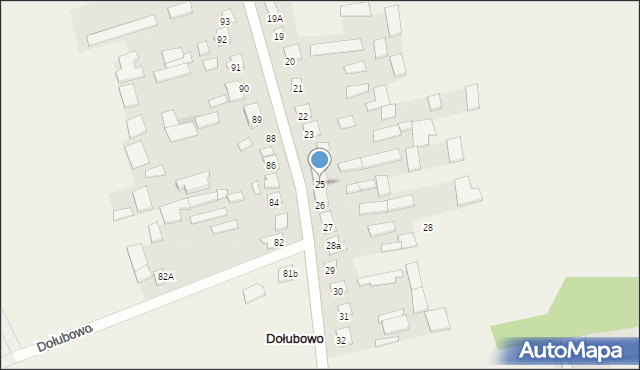 Dołubowo, Dołubowo, 25, mapa Dołubowo