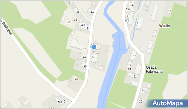 Doły Biskupie, Doły Biskupie, 52/2, mapa Doły Biskupie