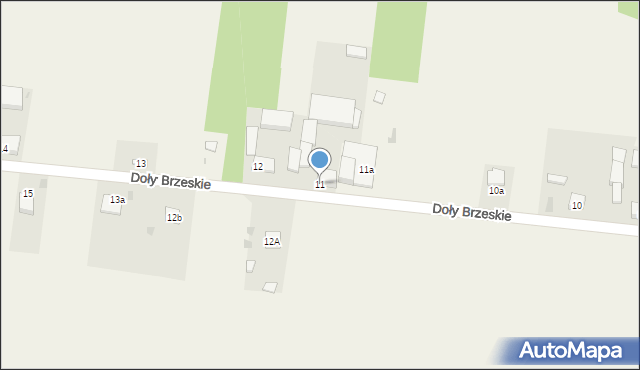 Doły Brzeskie, Doły Brzeskie, 11, mapa Doły Brzeskie