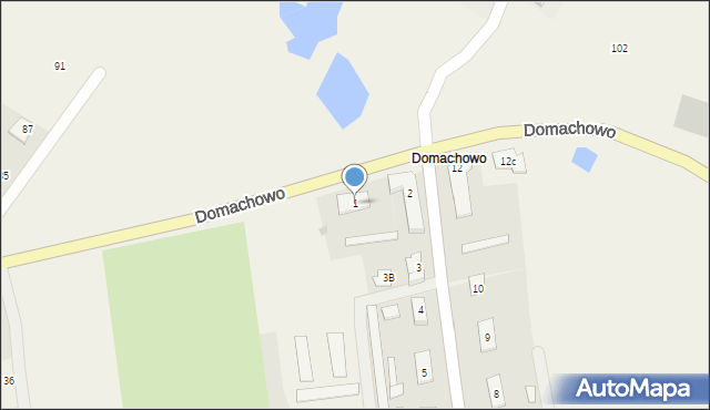 Domachowo, Domachowo, 1, mapa Domachowo