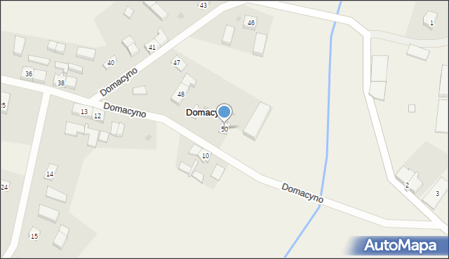 Domacyno, Domacyno, 50, mapa Domacyno