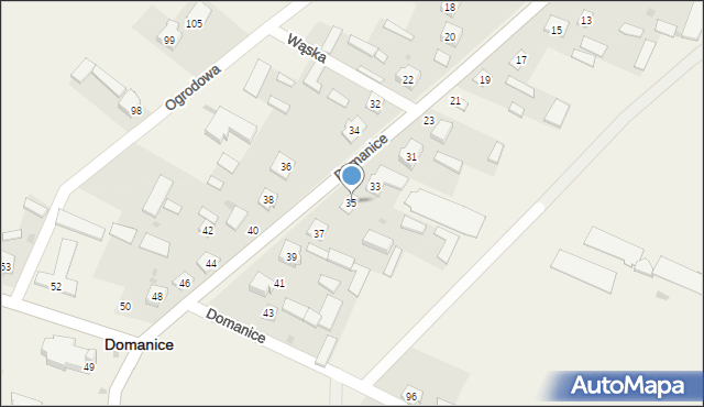 Domanice, Domanice, 35, mapa Domanice