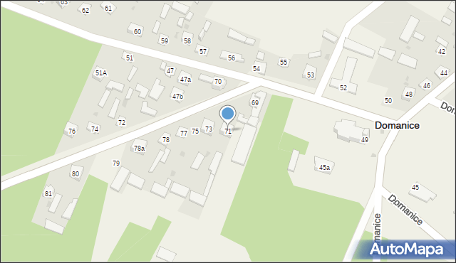 Domanice, Domanice, 71, mapa Domanice