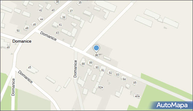 Domanice, Domanice, 96, mapa Domanice