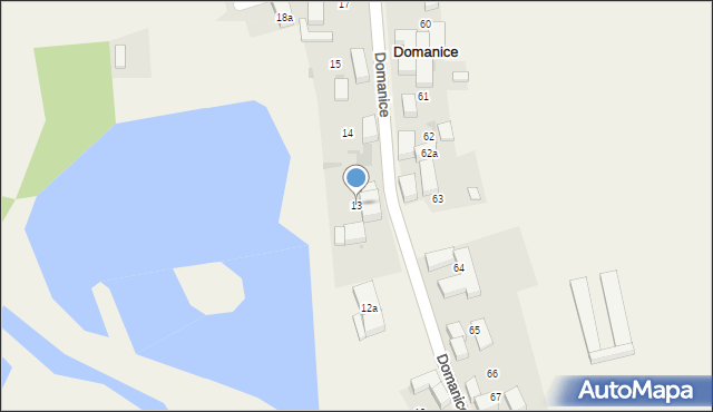 Domanice, Domanice, 13, mapa Domanice