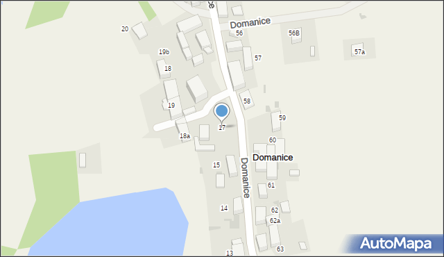 Domanice, Domanice, 17, mapa Domanice