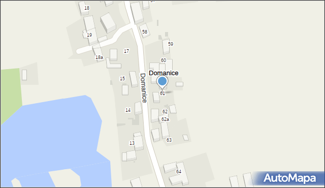 Domanice, Domanice, 61, mapa Domanice