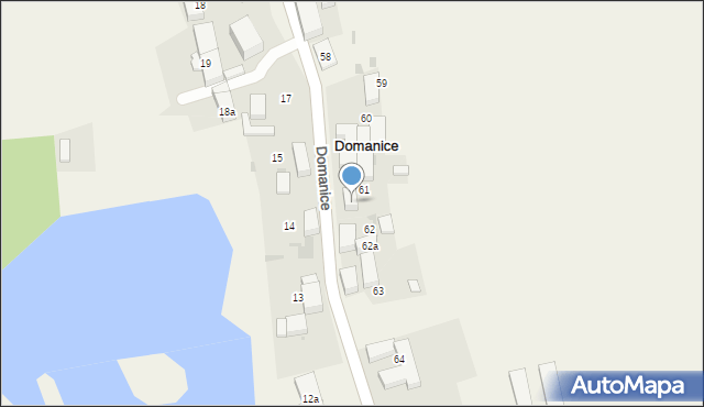 Domanice, Domanice, 61a, mapa Domanice