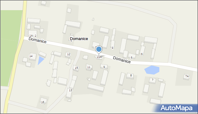 Domanice, Domanice, 11A, mapa Domanice