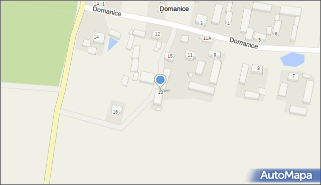 Domanice, Domanice, 13, mapa Domanice