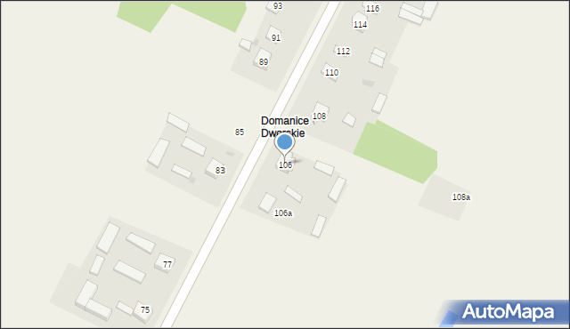 Domanice-Kolonia, Domanice-Kolonia, 106, mapa Domanice-Kolonia