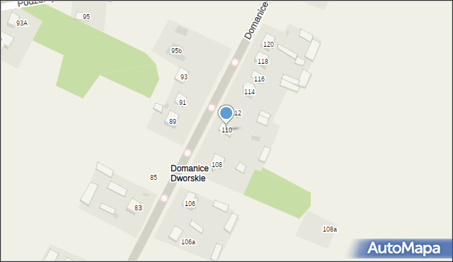 Domanice-Kolonia, Domanice-Kolonia, 110, mapa Domanice-Kolonia