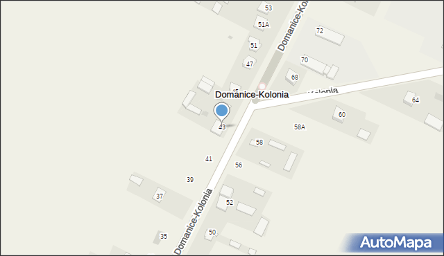 Domanice-Kolonia, Domanice-Kolonia, 43, mapa Domanice-Kolonia