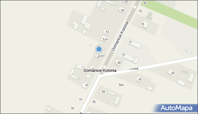 Domanice-Kolonia, Domanice-Kolonia, 47, mapa Domanice-Kolonia